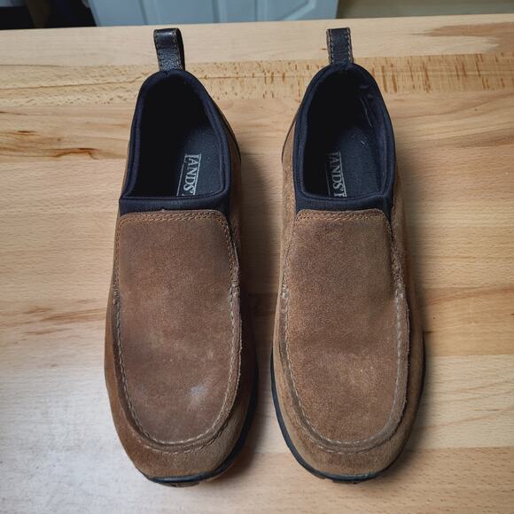 Lands' End Brown Suede All Weather Slip-On Moccasin Women's Size 8.5 - Picture 4 of 12